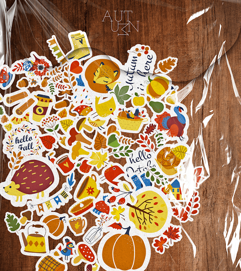 Cover image for AUTUMN STICKERS SET on Behance