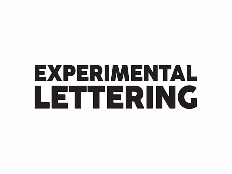 Cover image for Custom Experimental Lettering