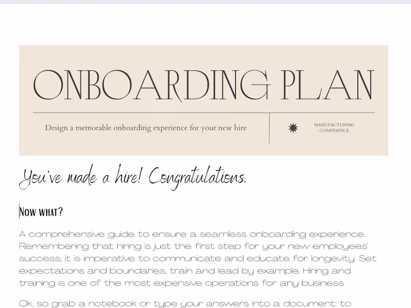 Cover image for Onboarding Guide