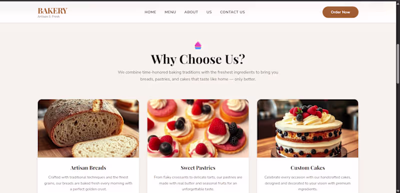 Cover image for Premium bakery website UI with