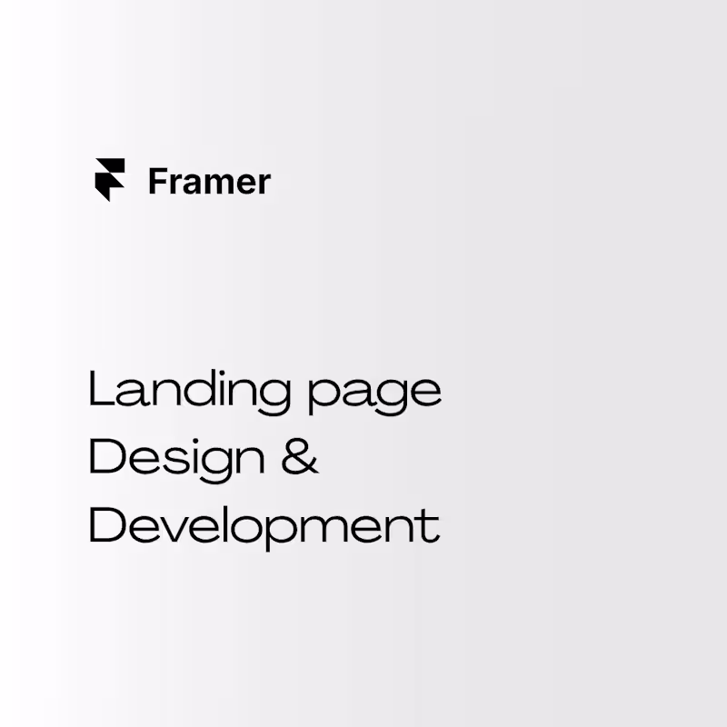 Cover image for Landing page Design & Development