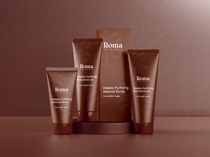 Cover image for Roma Skincare Body Scrub Package Design