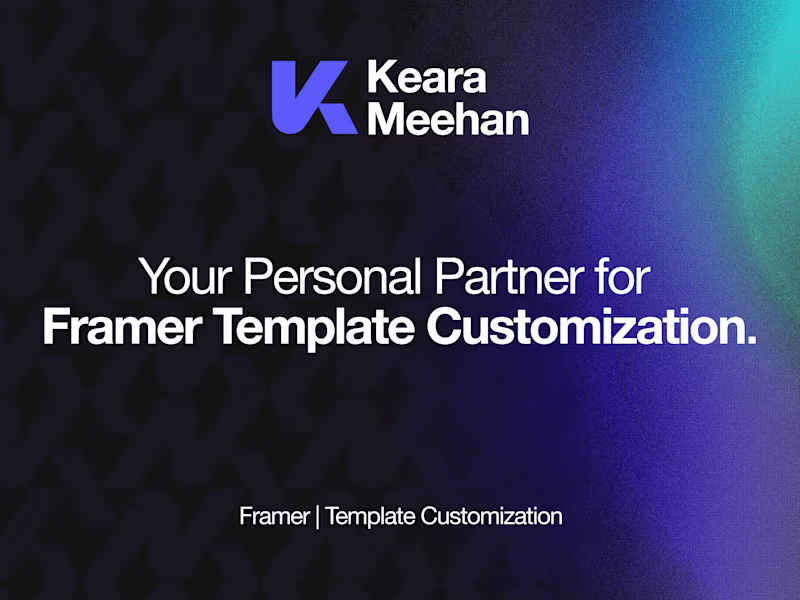 Cover image for Framer | Template Customization