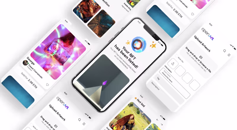 Cover image for Open Art - NFT market place UI/UX project