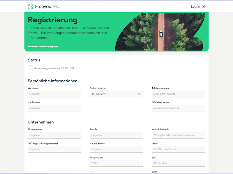 Cover image for Broker portal for German Insurance Company - Freeyou
