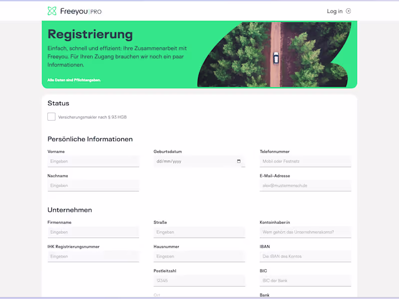 Cover image for Broker portal for German Insurance Company - Freeyou