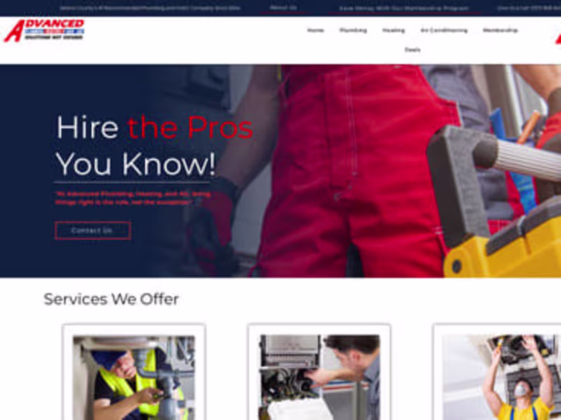 Cover image for HVAC and Plumbing Website