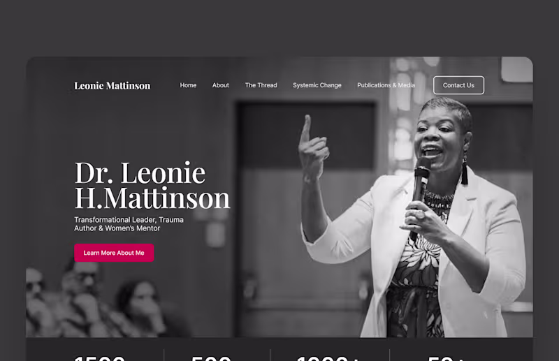 Cover image for Dr. Leonie H. Mattinson – Personal Brand Website