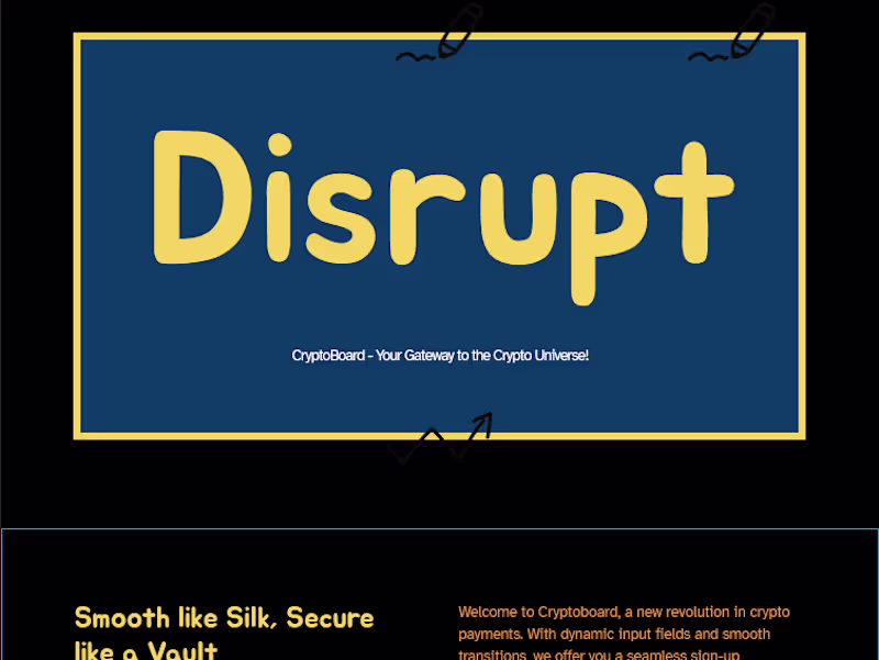 Cover image for Disrupt: Your Gateway to the Crypto Universe!