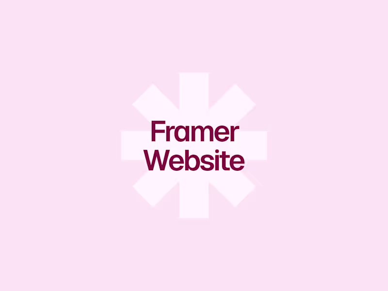 Cover image for Framer Website Design