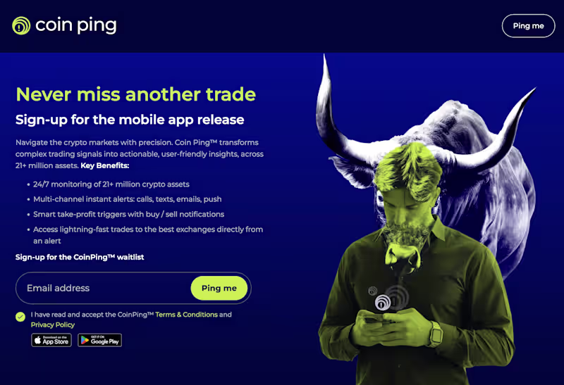 Cover image for Crypto Trading Alerts Mobile App