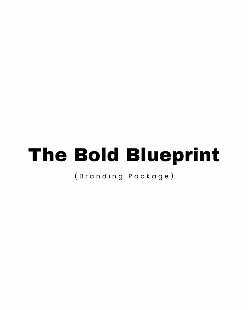 Cover image for The Bold Blueprint (Branding Package)