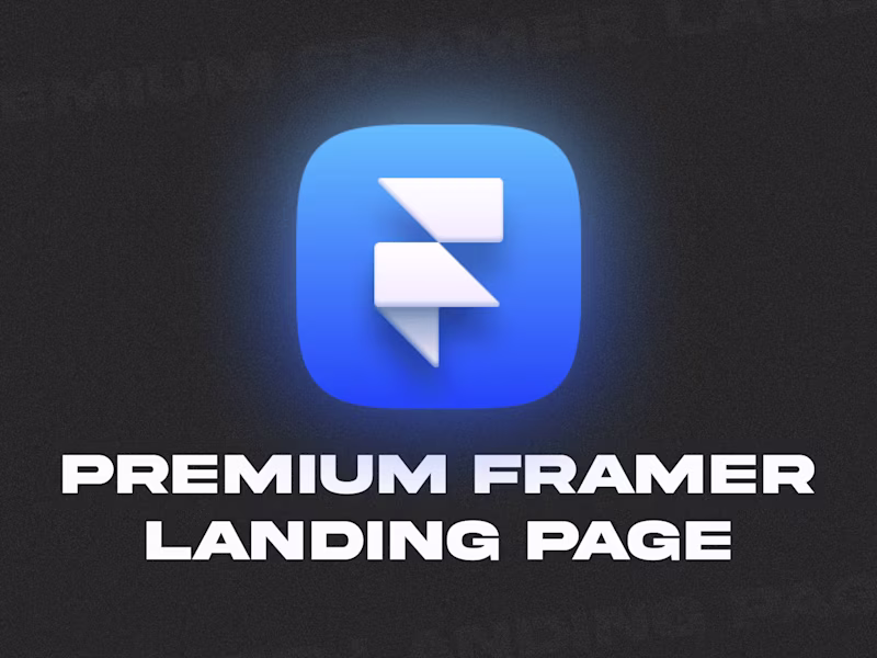 Cover image for Premium Framer Landing Page ⚡