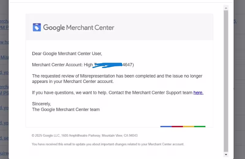Cover image for Google Merchant Center Reactivation Specialist