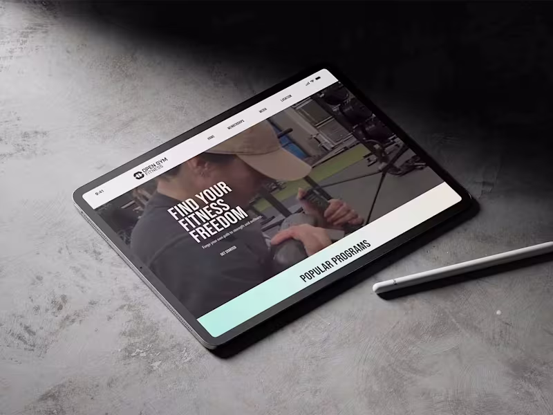 Cover image for Landing Page Design - Open Gym Fitness