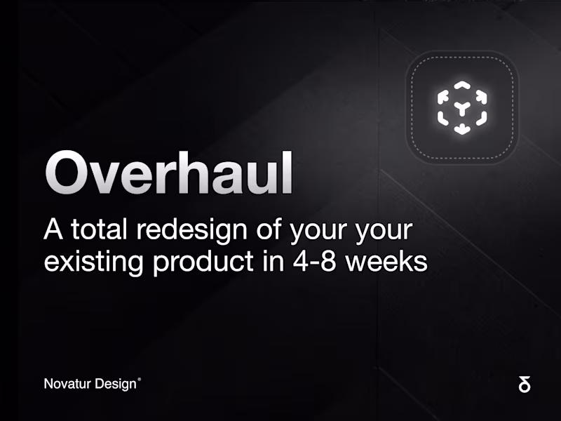 Cover image for A UX & UI overhaul of your Product in 4-8 weeks | Full Redesign