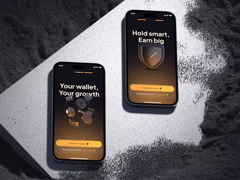Cover image for UI UX Design for Crypto Finance Mobile App