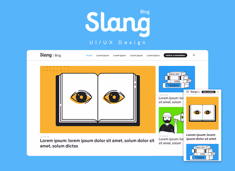 Cover image for Slang Blog | UI/UX Design