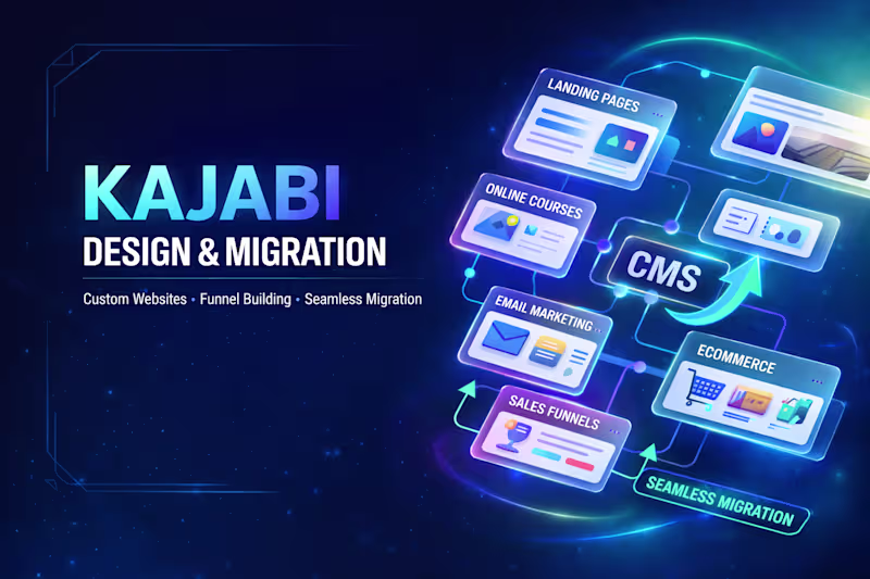 Cover image for Kajabi Website & Migration | Funnels, Courses & Landing Pages
