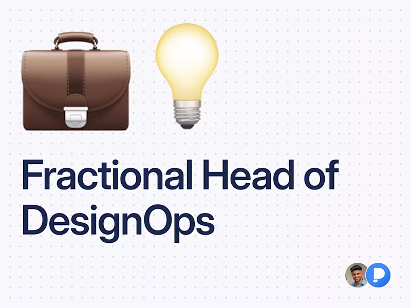 Cover image for Fractional Head of DesignOps