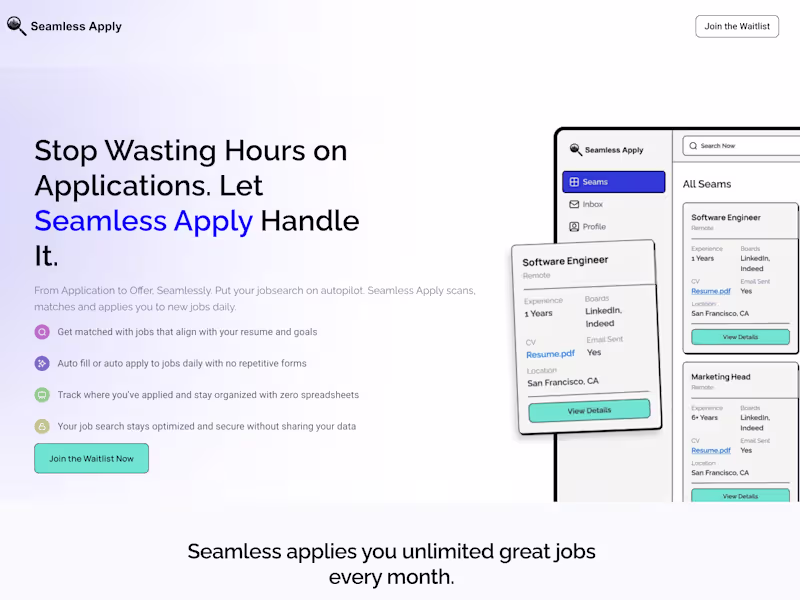 Cover image for Seamless Apply