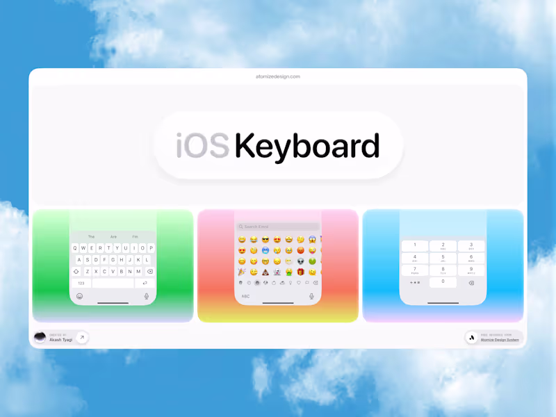 Cover image for iOS Keyboard from Atomize