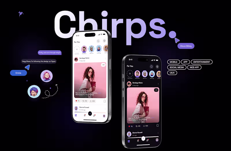 Cover image for Chirps App UIUX