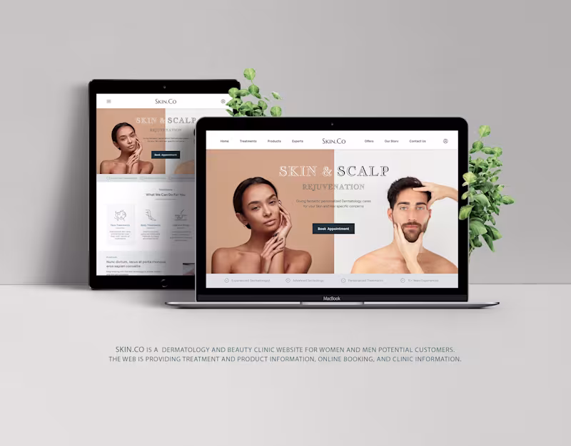 Cover image for Dermatology and Beauty Clinic Website