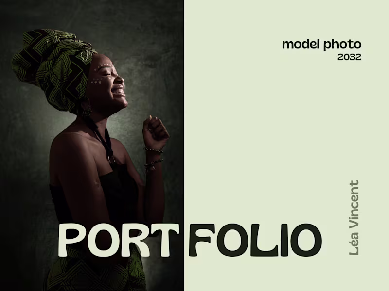 Cover image for Présentation portfolio créatif noir et blanc