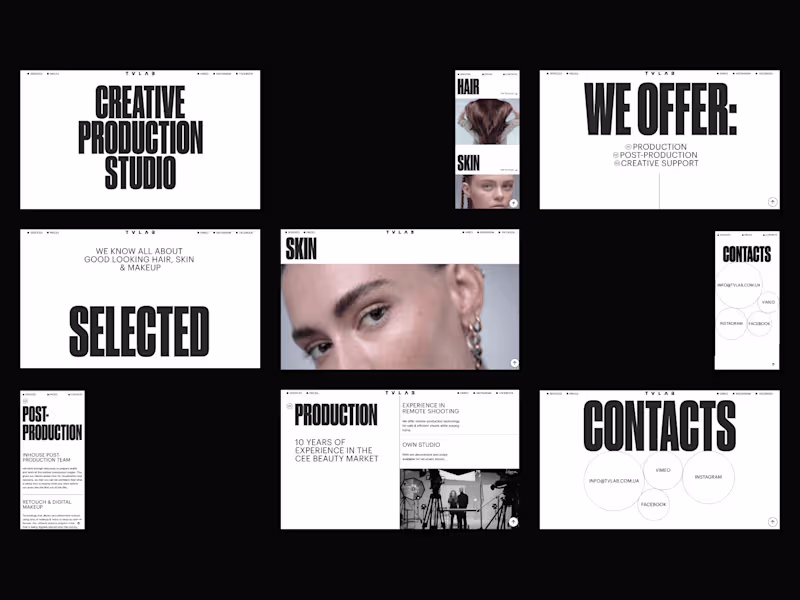 Cover image for Web design for creative studio
