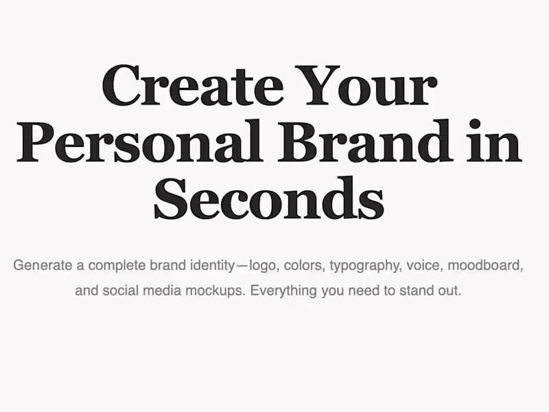 Cover image for This tool creates a fully cohesive brand identity in minutes...