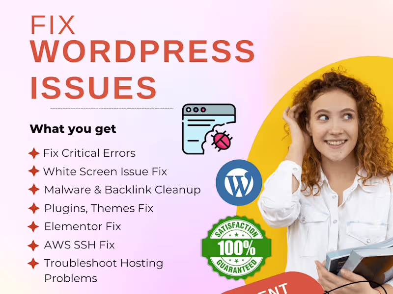 Cover image for Fix WordPress Issues, Bugs & Optimize Elementor Seamlessly