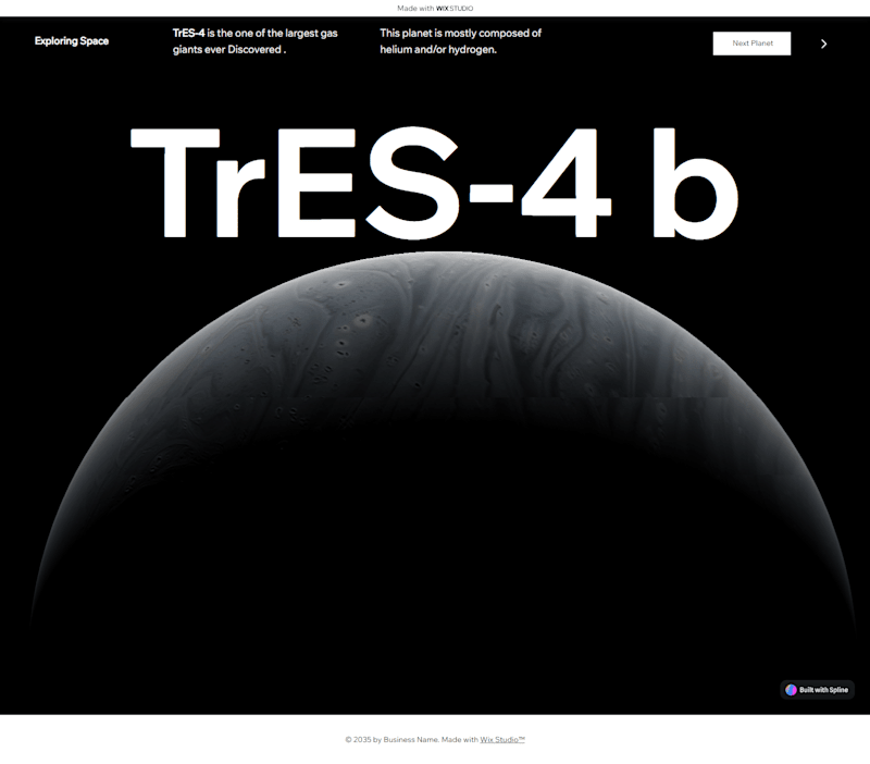 Cover image for 3D- Space Exploring website with Wix Studio