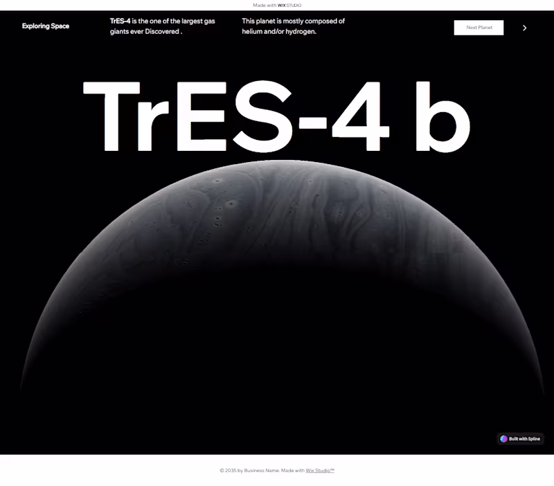 Cover image for 3D- Space Exploring website with Wix Studio