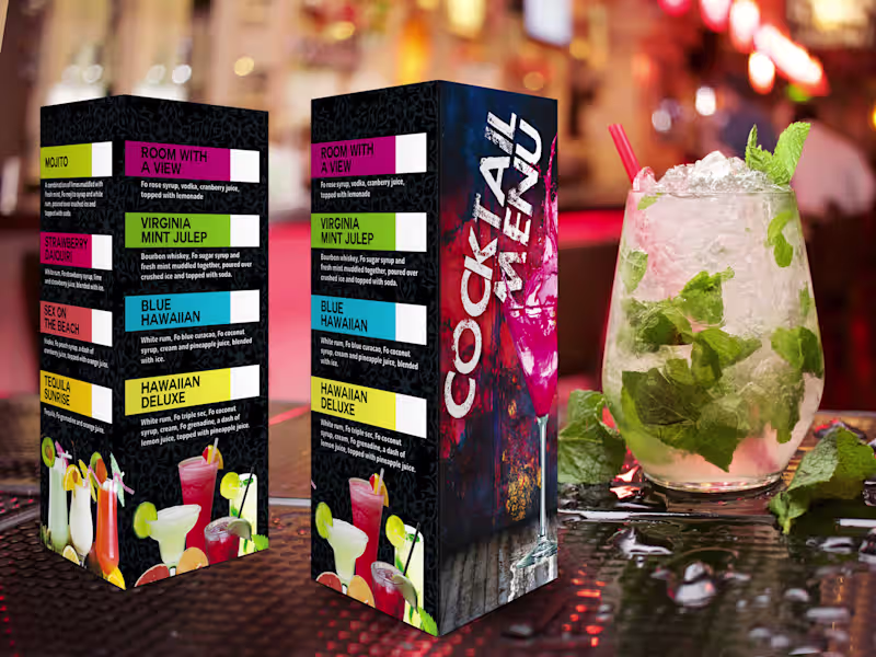 Cover image for I designed this cocktail menu a few years ago. I as attempti...