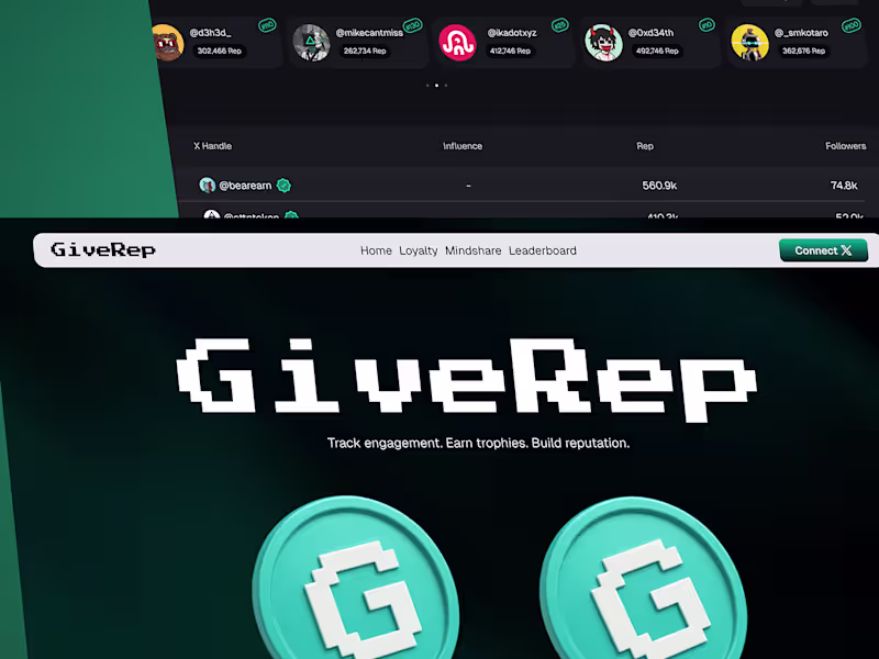 Cover image for GiveRep Website Redesign