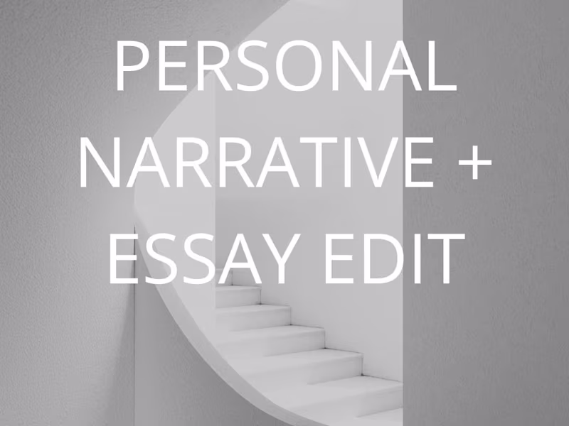 Cover image for Personal Narrative & Essay Edit