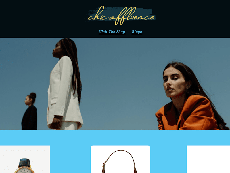 Cover image for ChicAffluence E-commerce Website Development