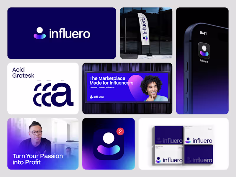 Cover image for Branding done for Influero - an influencer-focused marketpla...