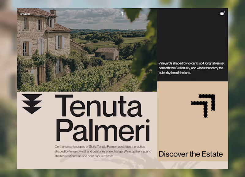 Cover image for Website Concept & Digital System Exploration for Tenuta Palmeri