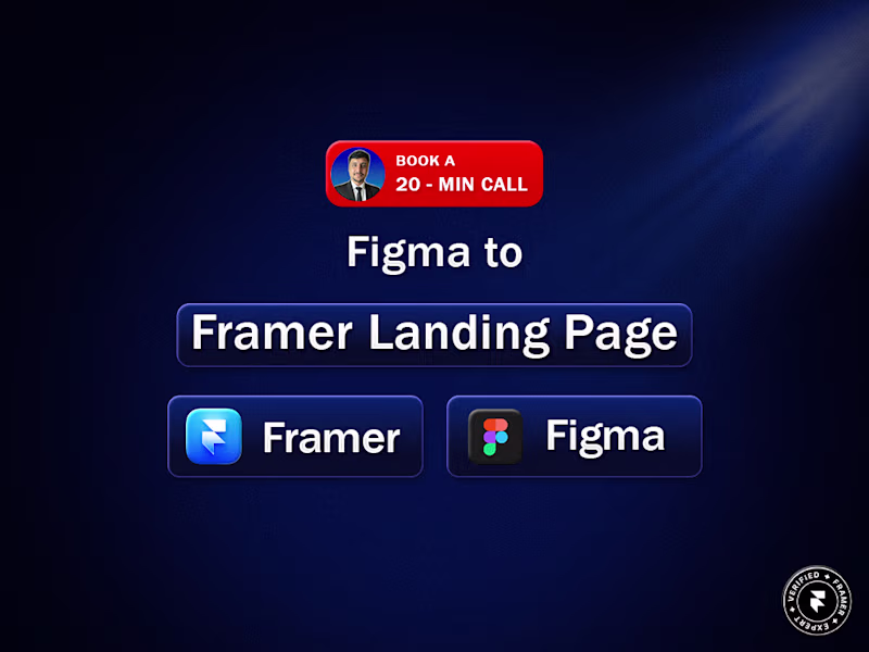 Cover image for Responsive Framer Landing Page Design and Development