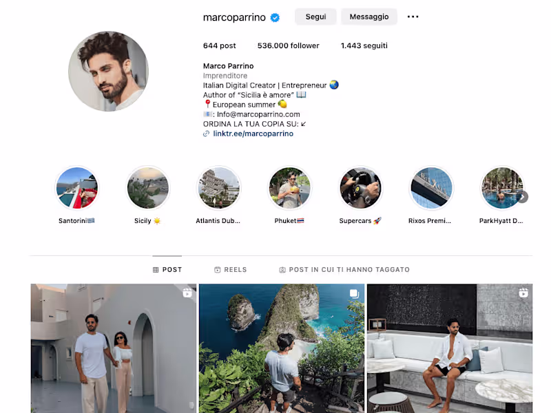 Cover image for Content Creator & Luxury Consultant (@marcoparrino) since 2014