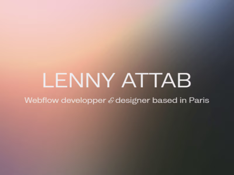 Cover image for Portfolio built in Webflow