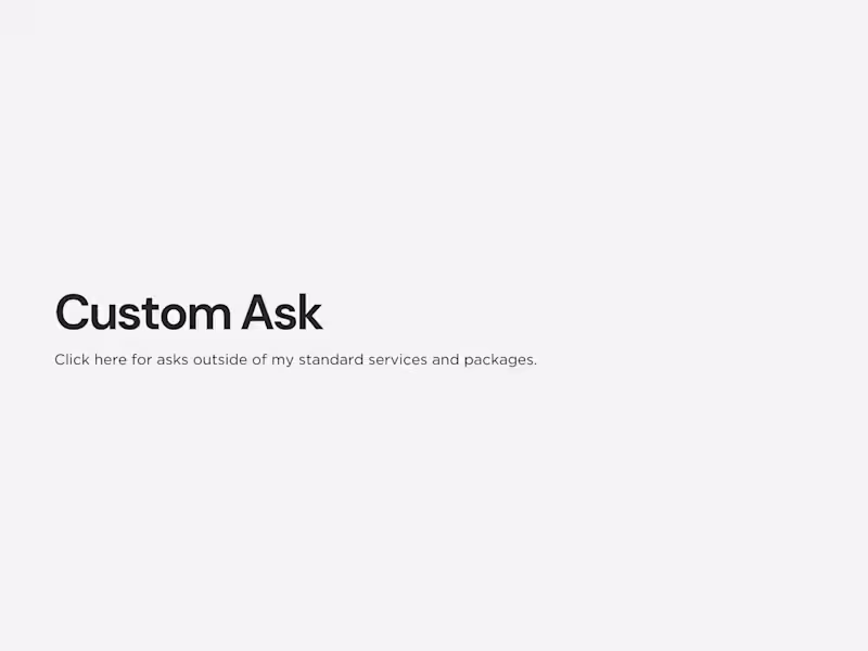Cover image for Custom Ask