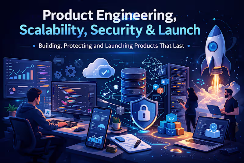 Cover image for Product Engineering, Scalability, Security & Launch
