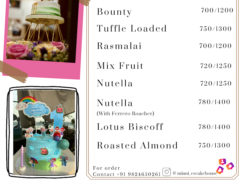 Cover image for Cake Menu