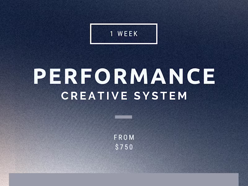 Cover image for Performance Creative System (Most Popular)