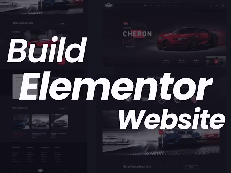Cover image for Elementor responsive Website Design and Development