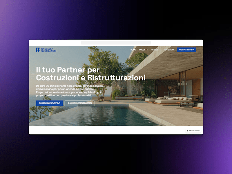 Cover image for Website Design for Construction Company in Framer