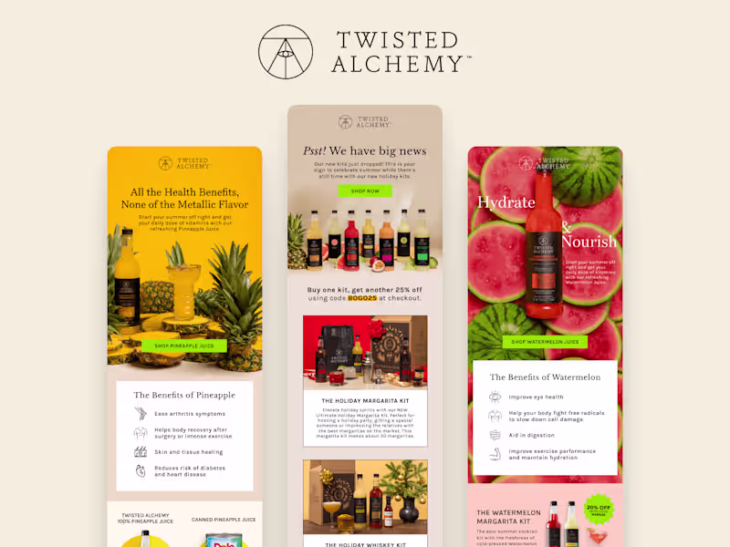 Cover image for Twisted Alchemy Email Design